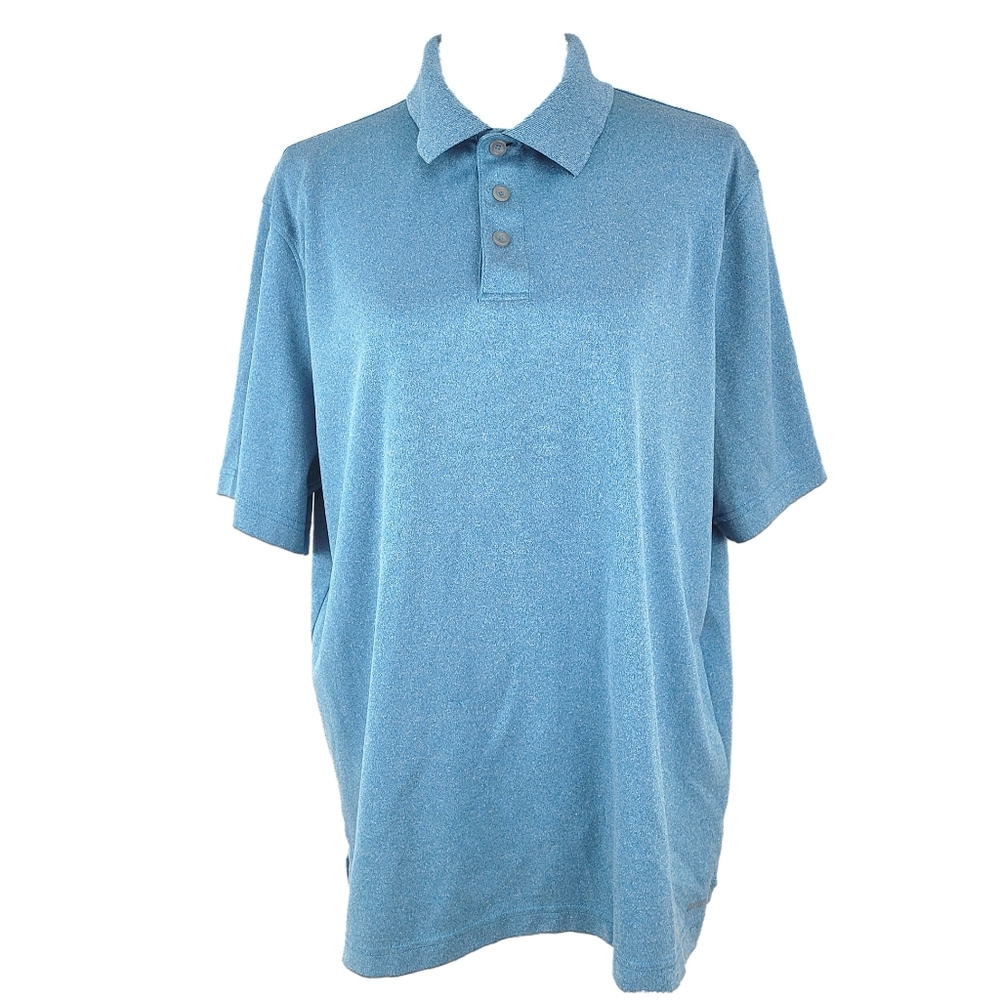 Champion Duo Dry L Men Blue Shortslve Collar Polo